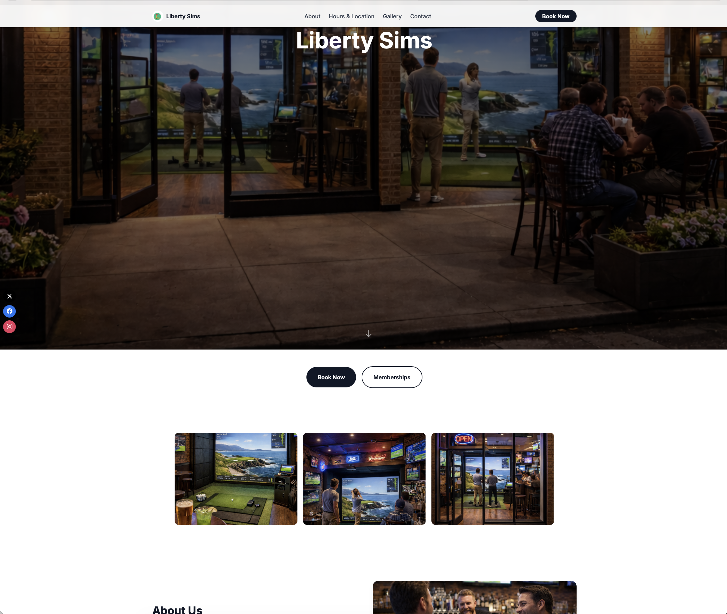 VTeeGolf Business Website - Professional landing page for your golf simulator business